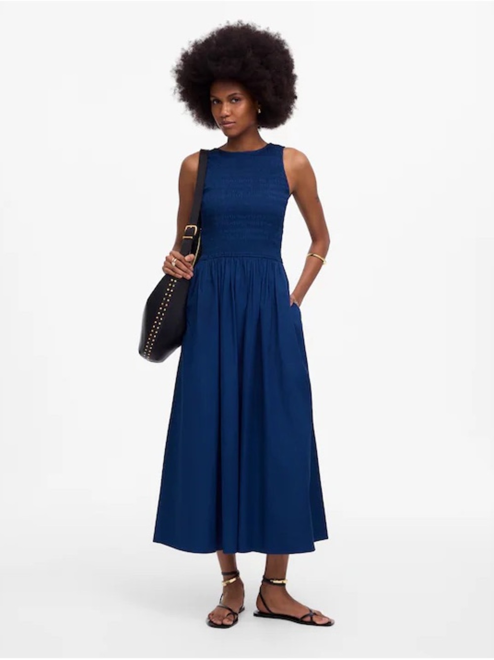 Madewell Melody Smocked Midi Dress